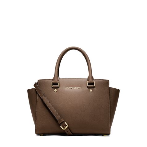 michael kors selma truffle|michael kors saffiano satchel.